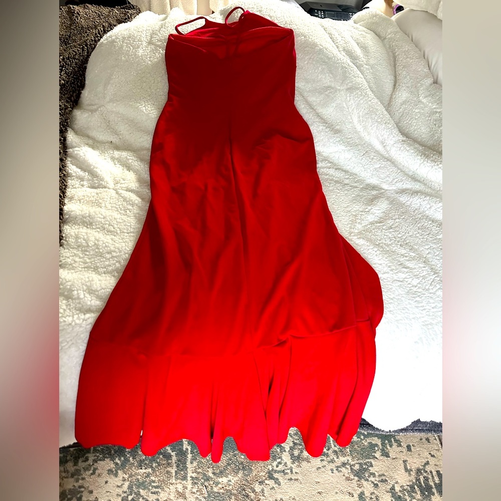 Red fitted valance dress - Picture 4 of 8